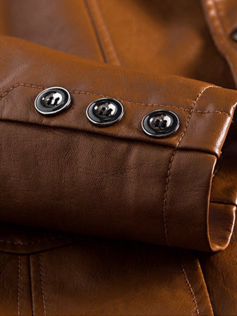 Bold Caramel Leather Jacket - CAAYWORLD CAAYWORLD