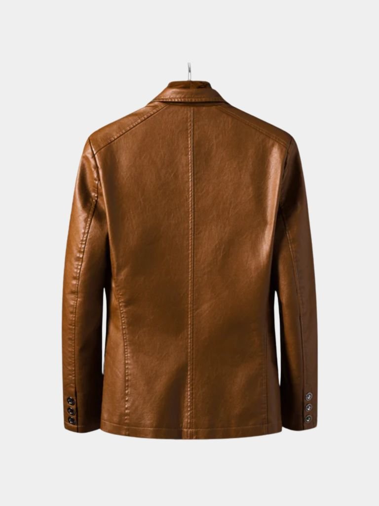 Bold Caramel Leather Jacket - CAAYWORLD CAAYWORLD