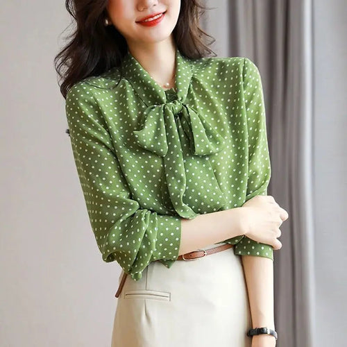 Bow Tie Neck - Blouse CAAYWORLD