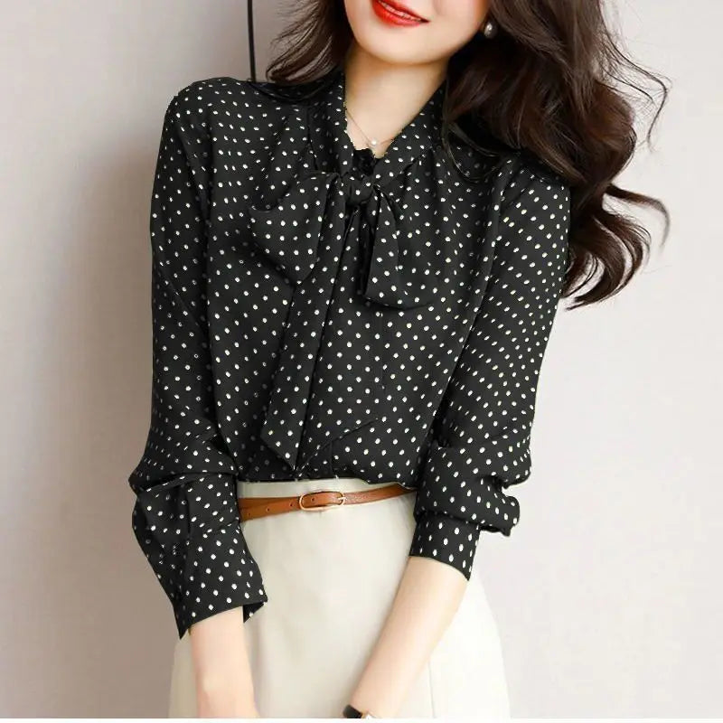 Bow Tie Neck - Blouse CAAYWORLD