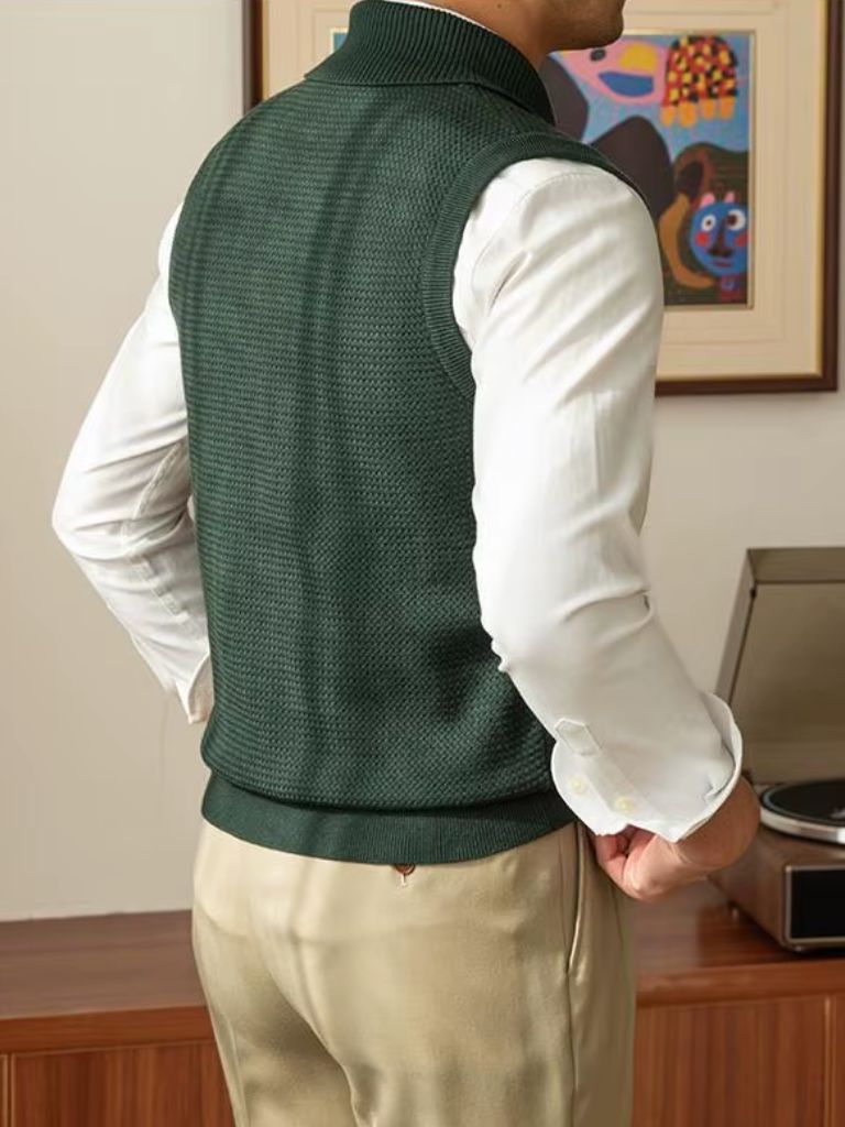 British Knit Vest Waistcoat - CAAYWORLD CAAYWORLD