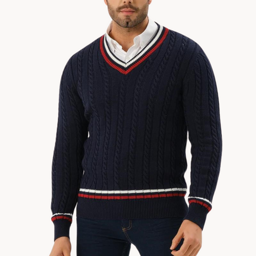 Burnt Sienna Ribbed Crewneck - Sweater CAAYWORLD MEN