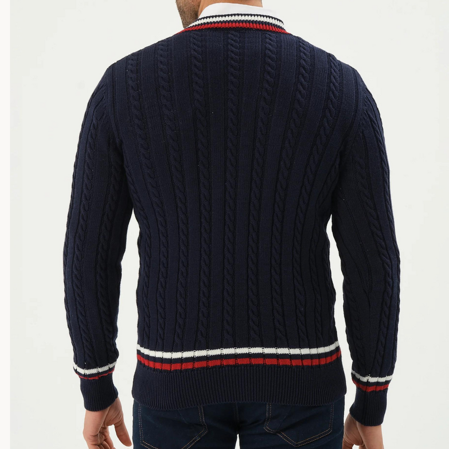 Burnt Sienna Ribbed Crewneck - Sweater CAAYWORLD MEN