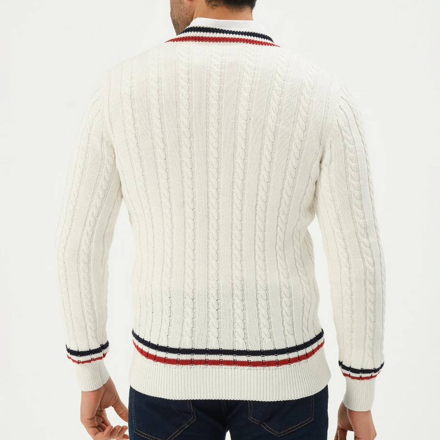 Burnt Sienna Ribbed Crewneck - Sweater CAAYWORLD MEN