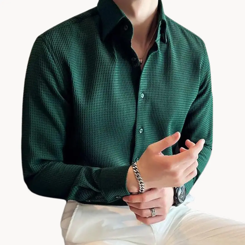 Button-Front Long Sleeve - Shirt CAAYWORLD