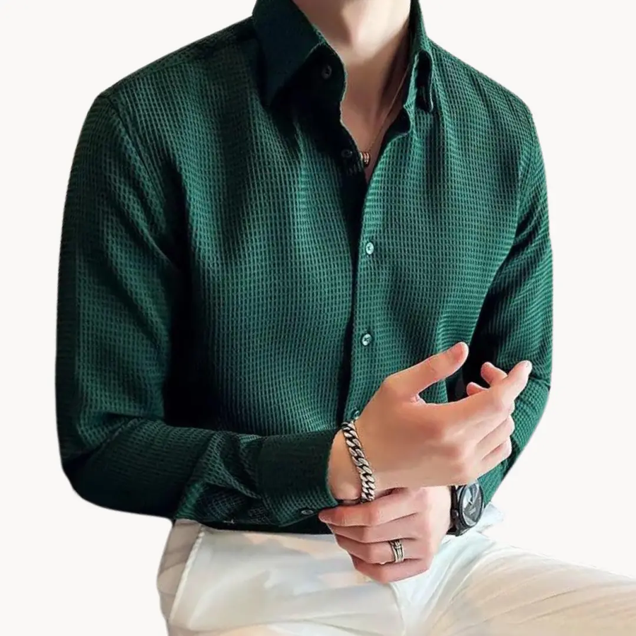 Button-Front Long Sleeve - Shirt CAAYWORLD
