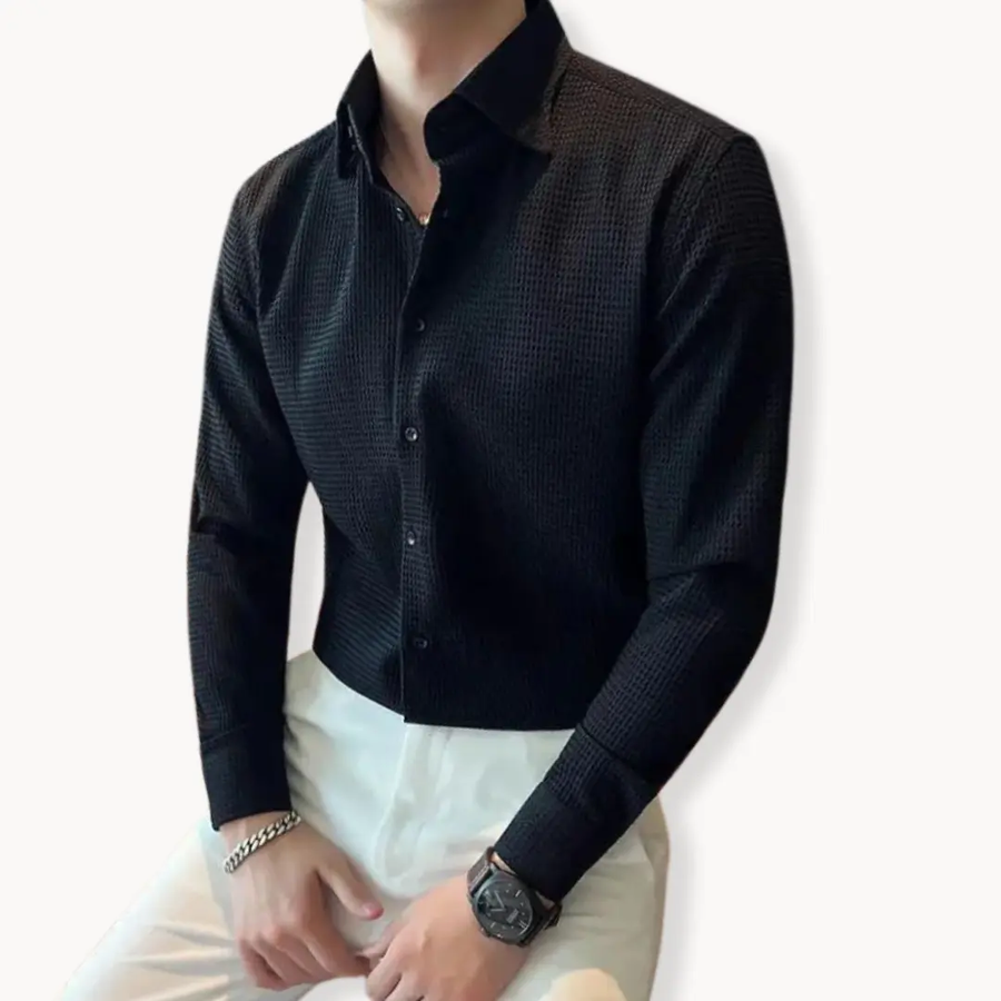 Button-Front Long Sleeve - Shirt CAAYWORLD