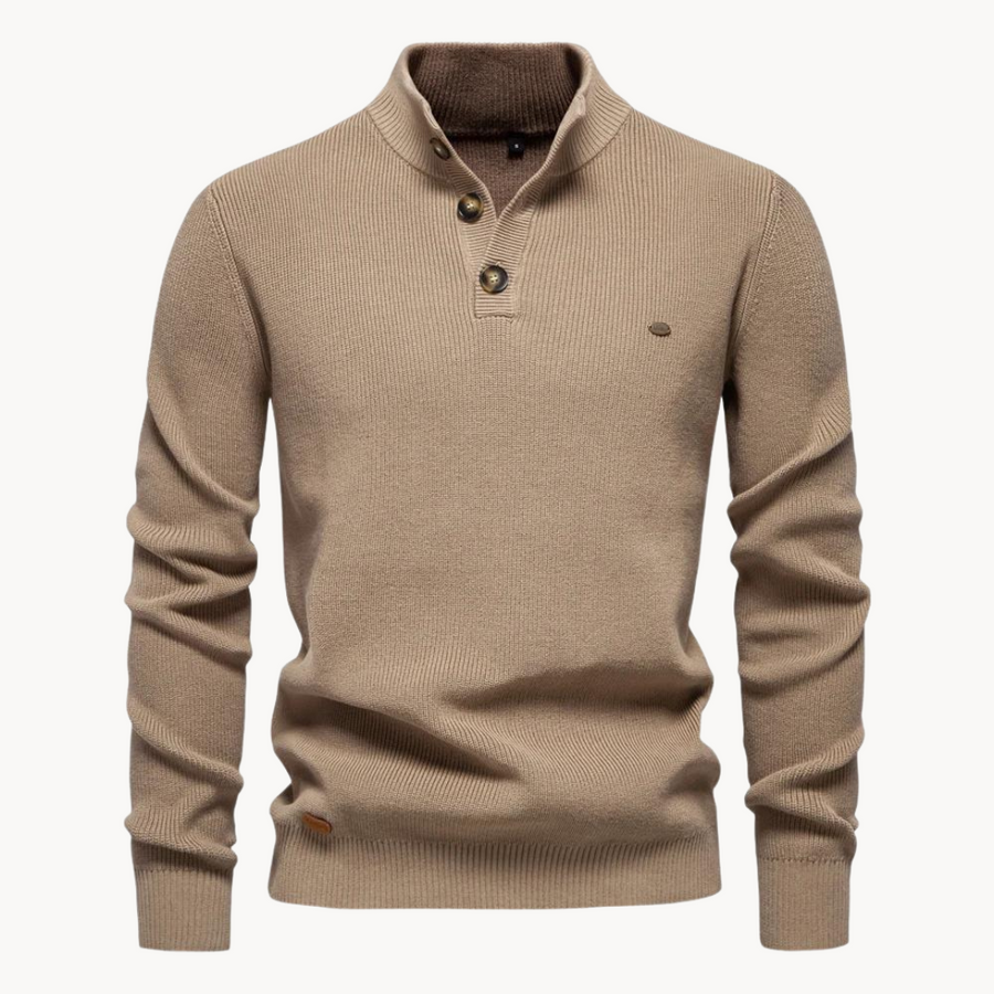 Button Mock Neck - Sweater CAAYWORLD MEN