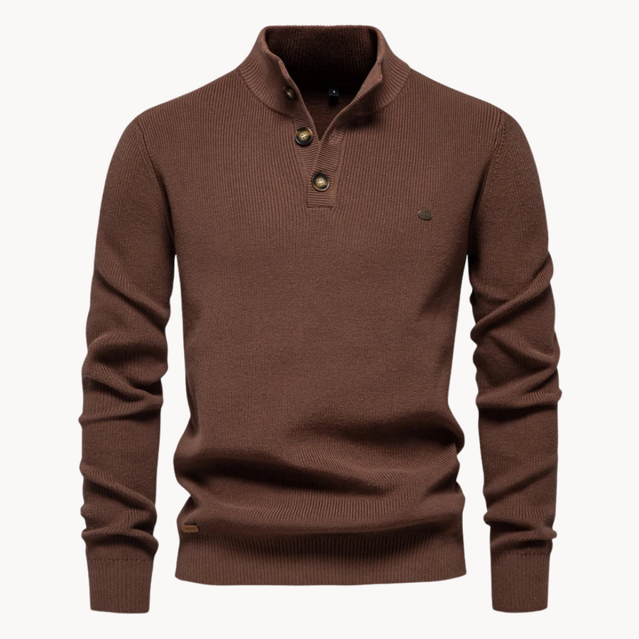 Button Mock Neck - Sweater CAAYWORLD MEN