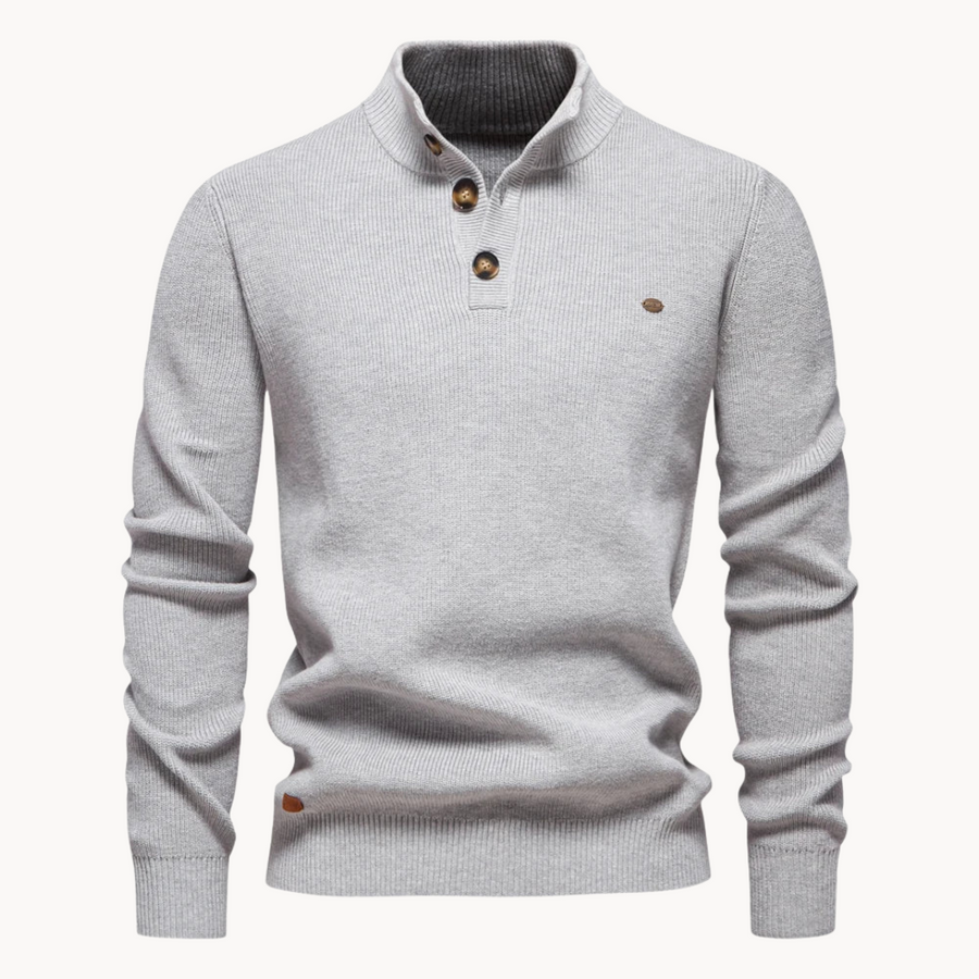 Button Mock Neck - Sweater CAAYWORLD MEN