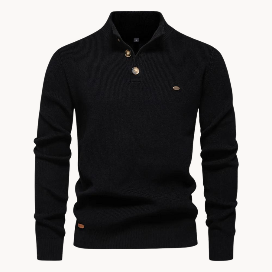 Button Mock Neck - Sweater CAAYWORLD MEN