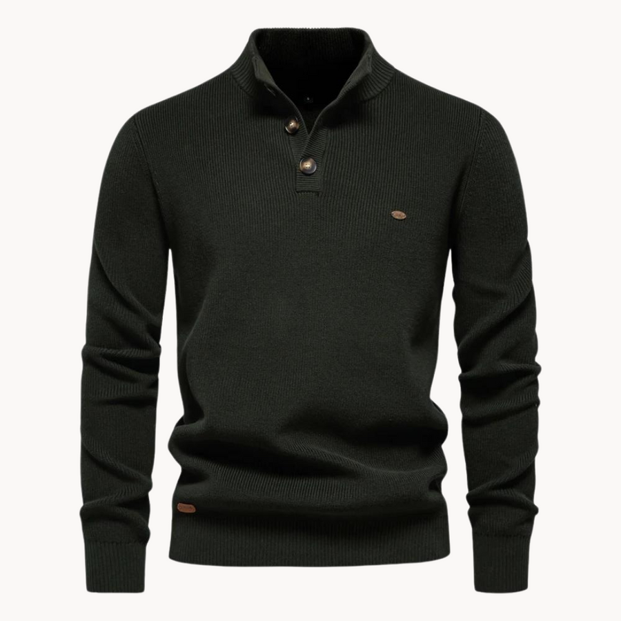 Button Mock Neck - Sweater CAAYWORLD MEN