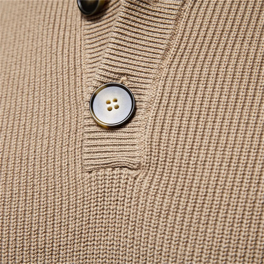 Button Mock Neck - Sweater CAAYWORLD MEN