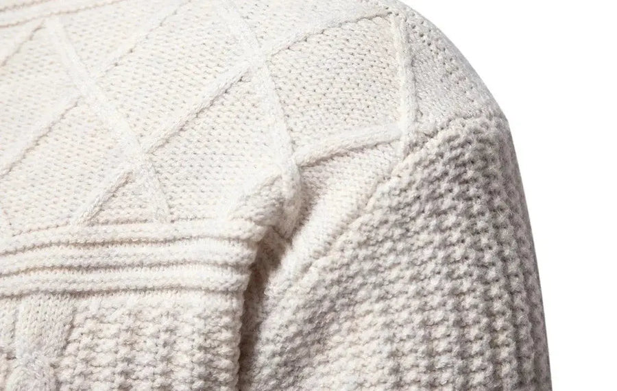 Cable Knit Crewneck - Sweater CAAYWORLD