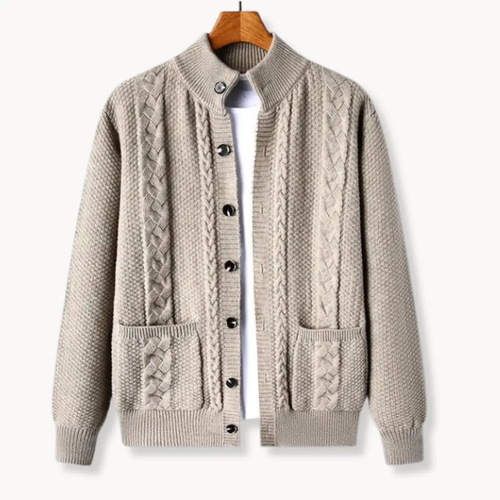 Cable Knit Wool - Cardigan CAAYWORLD
