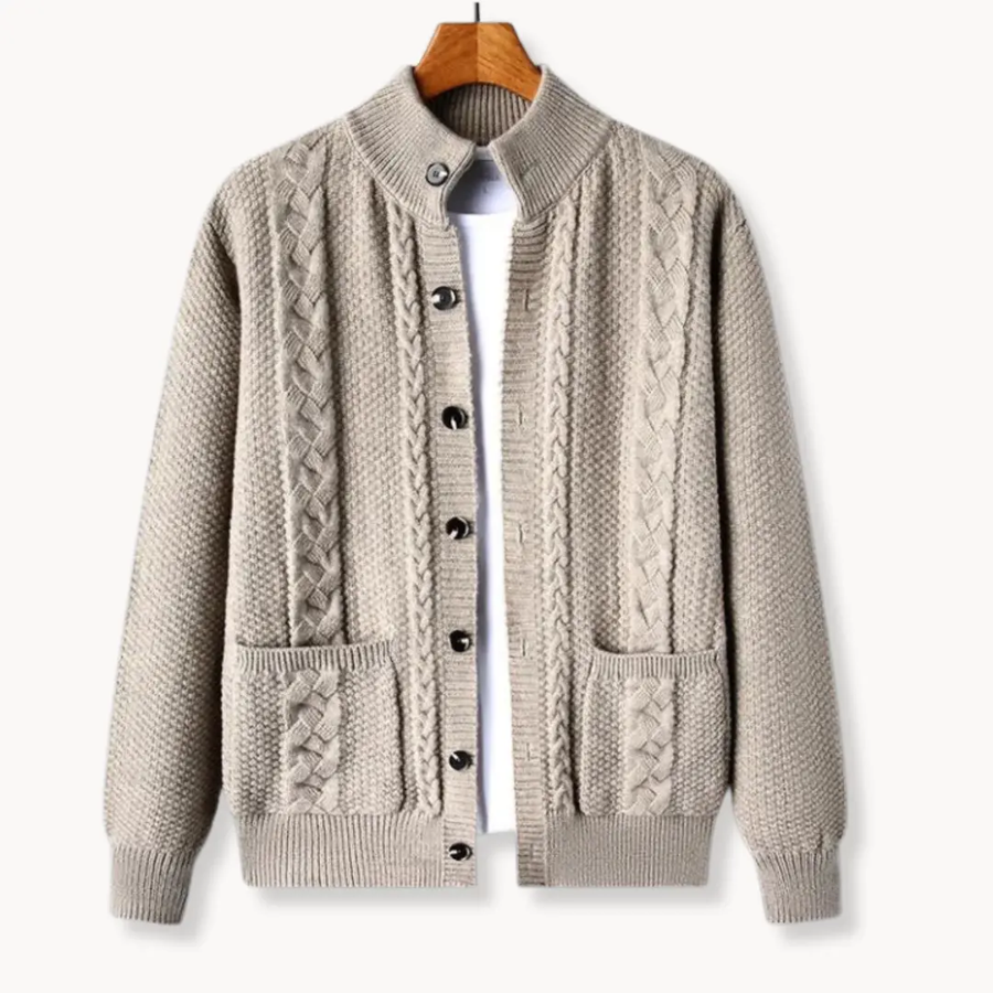 Cable Knit Wool - Cardigan CAAYWORLD