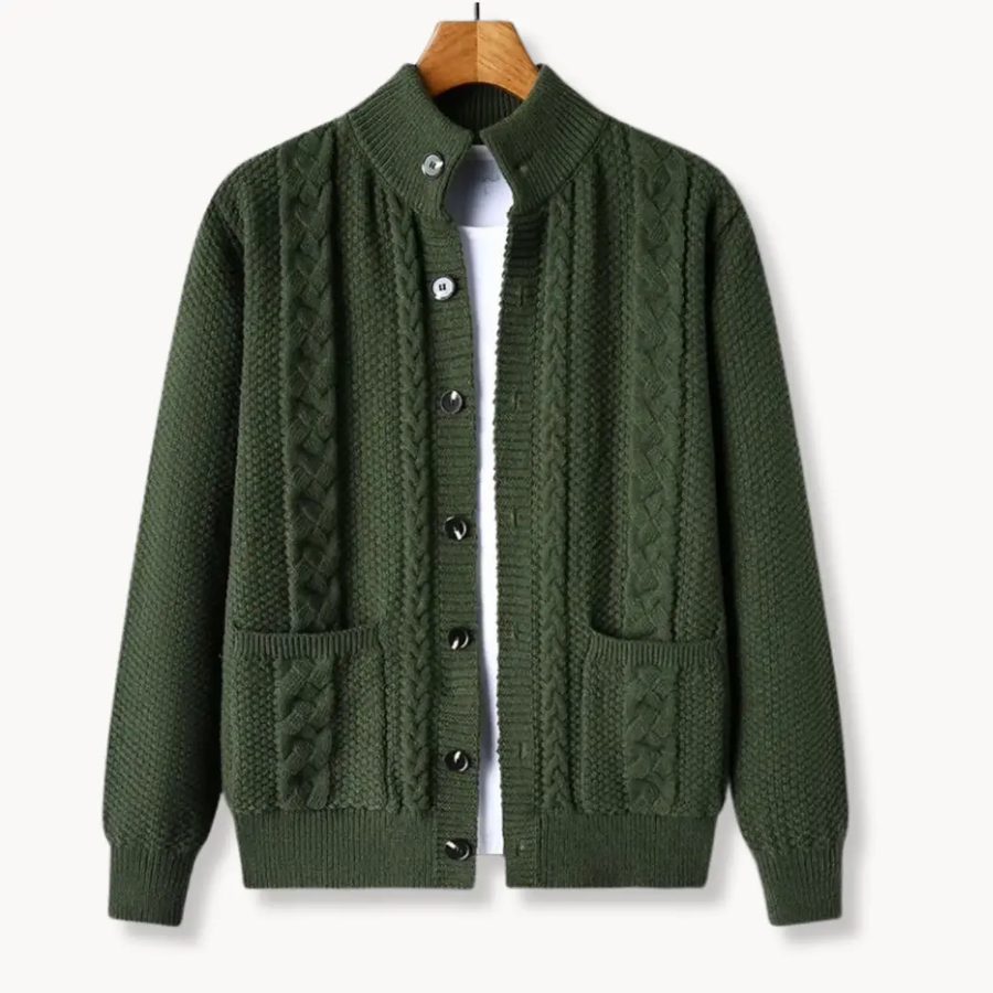 Cable Knit Wool - Cardigan CAAYWORLD