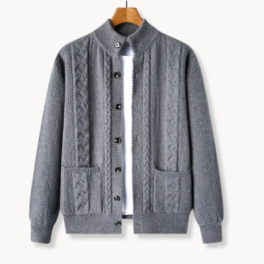Cable Knit Wool - Cardigan CAAYWORLD