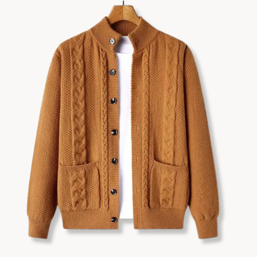 Cable Knit Wool - Cardigan CAAYWORLD