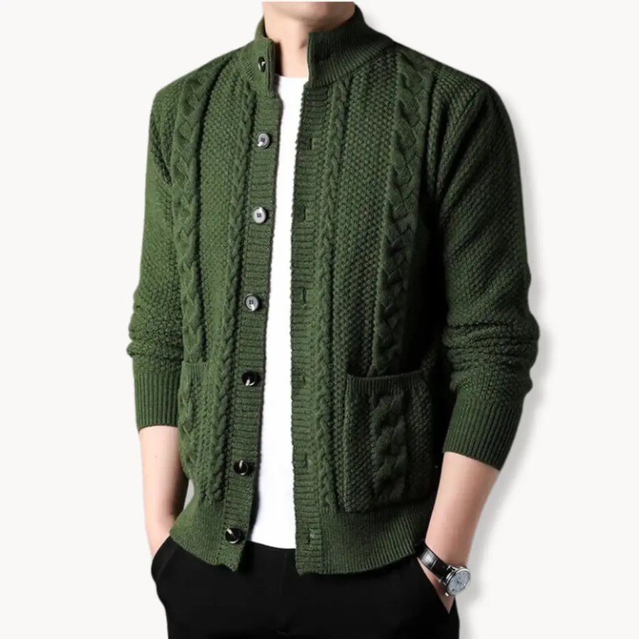 Cable Knit Wool - Cardigan CAAYWORLD