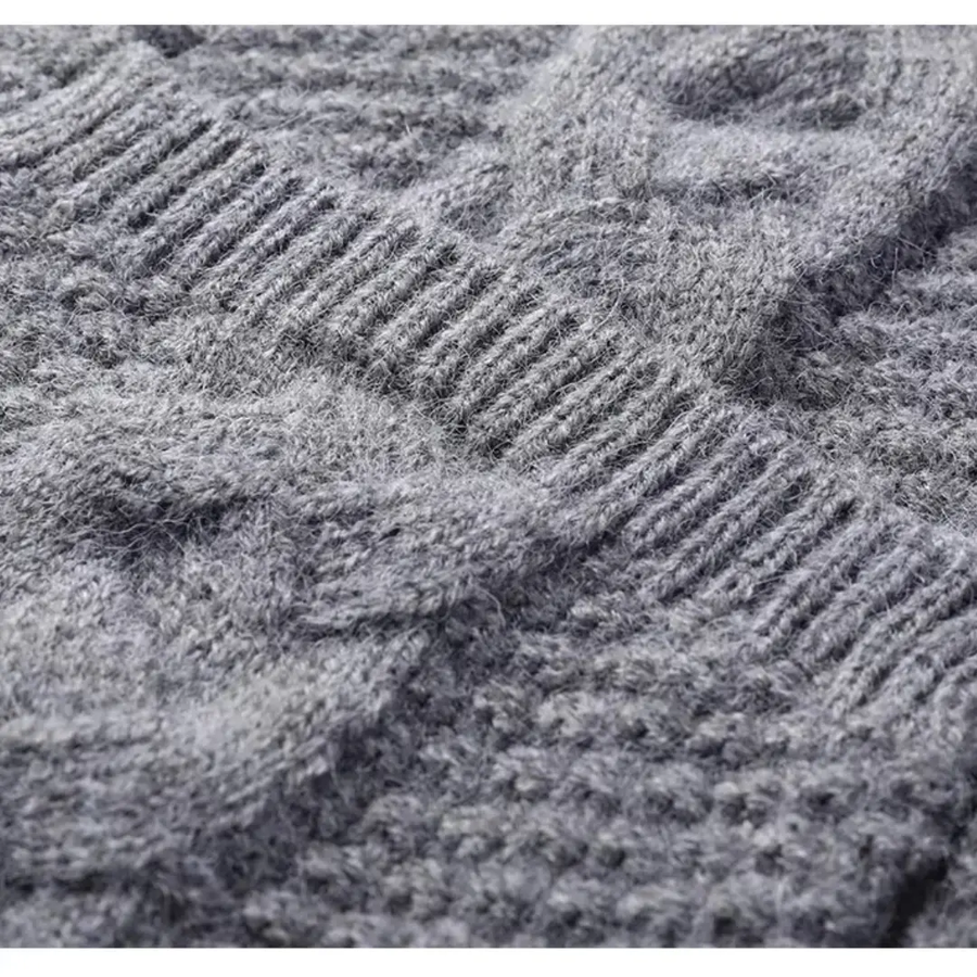 Cable Knit Wool - Cardigan CAAYWORLD