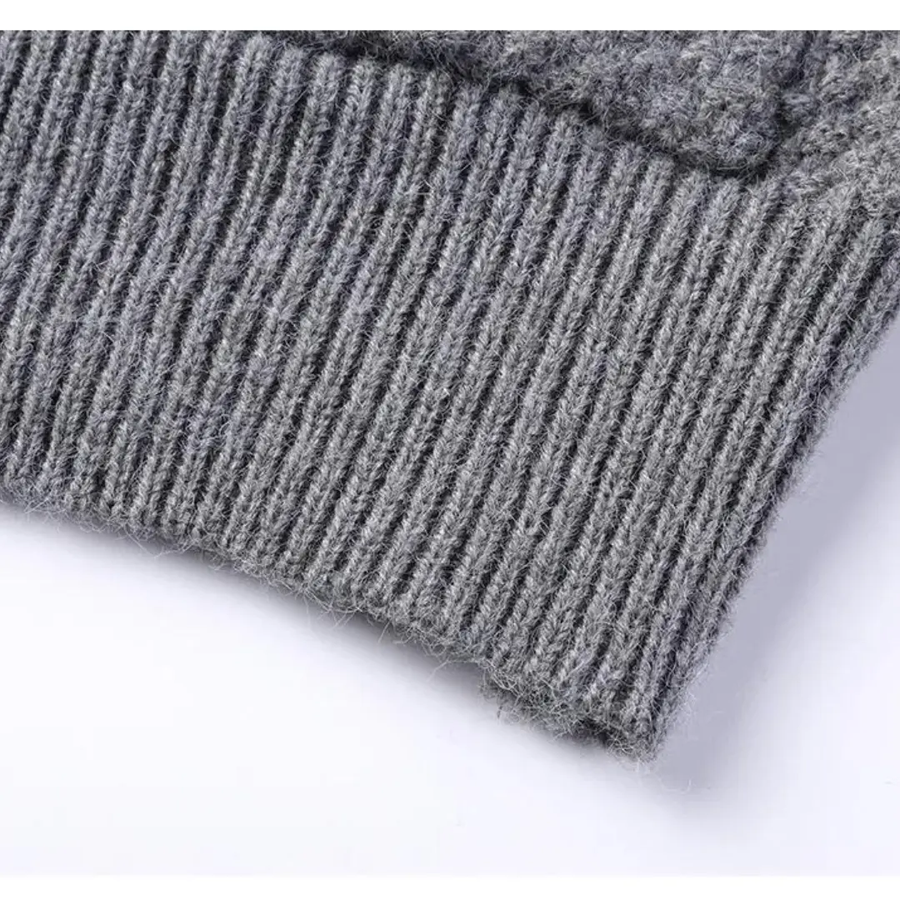 Cable Knit Wool - Cardigan CAAYWORLD