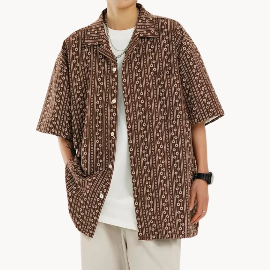Camp Collar Button-Up - Shirt CAAYWORLD