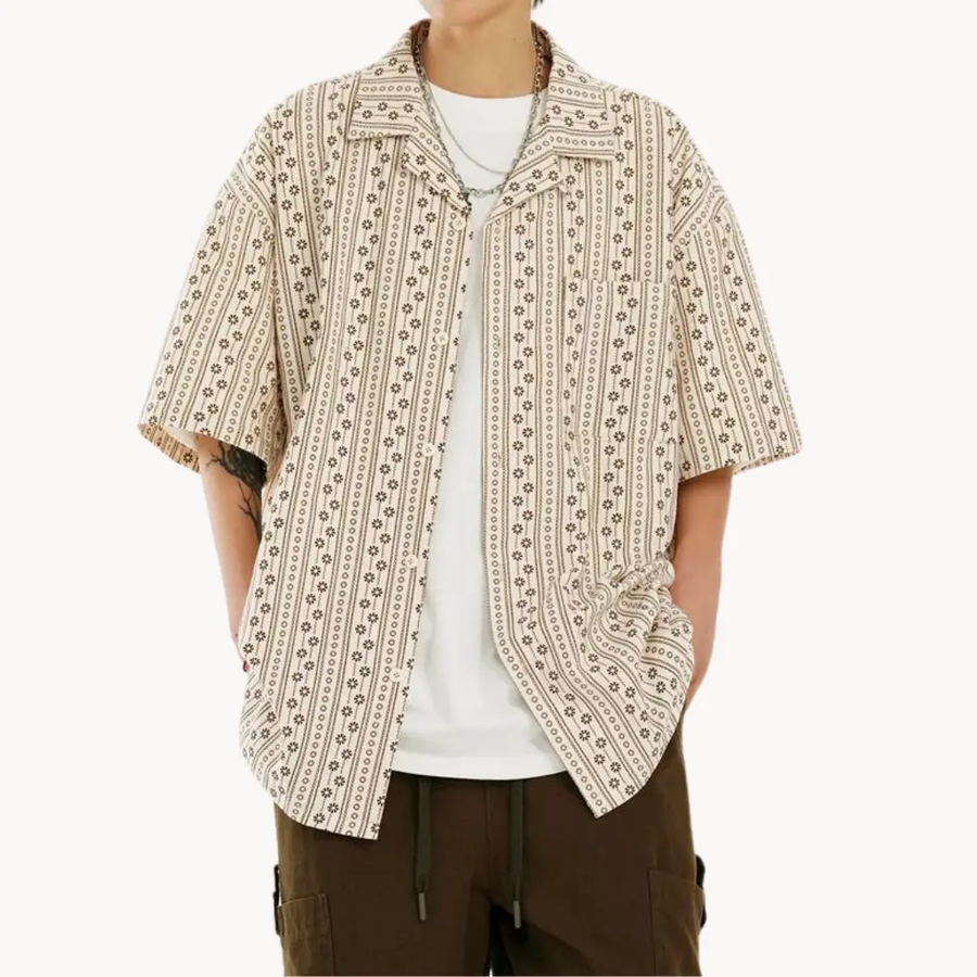 Camp Collar Button-Up - Shirt CAAYWORLD