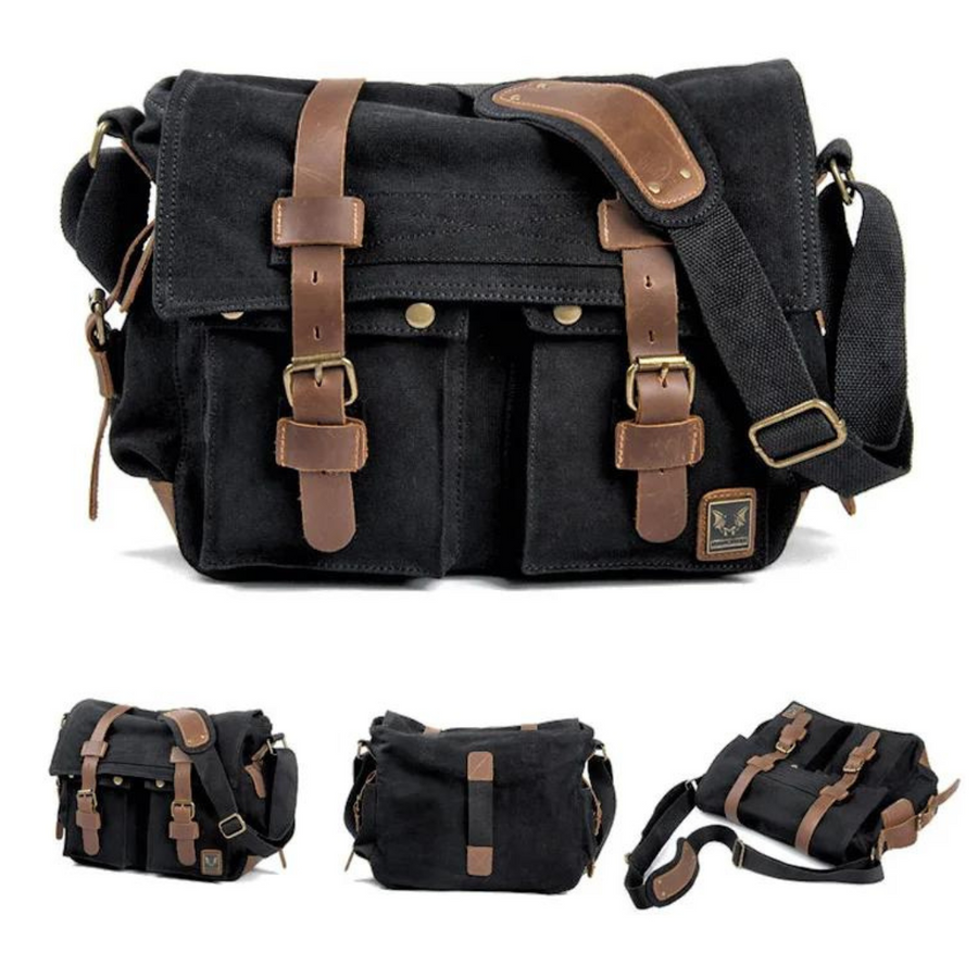 Canvas With Leather Trim - Bag CAAYWORLD