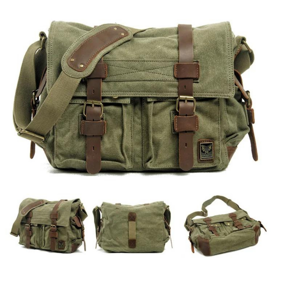 Canvas With Leather Trim - Bag CAAYWORLD