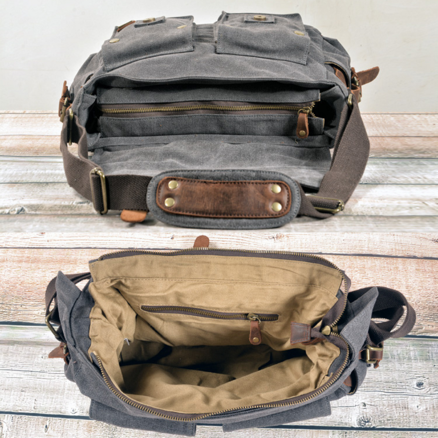 Canvas With Leather Trim - Bag CAAYWORLD