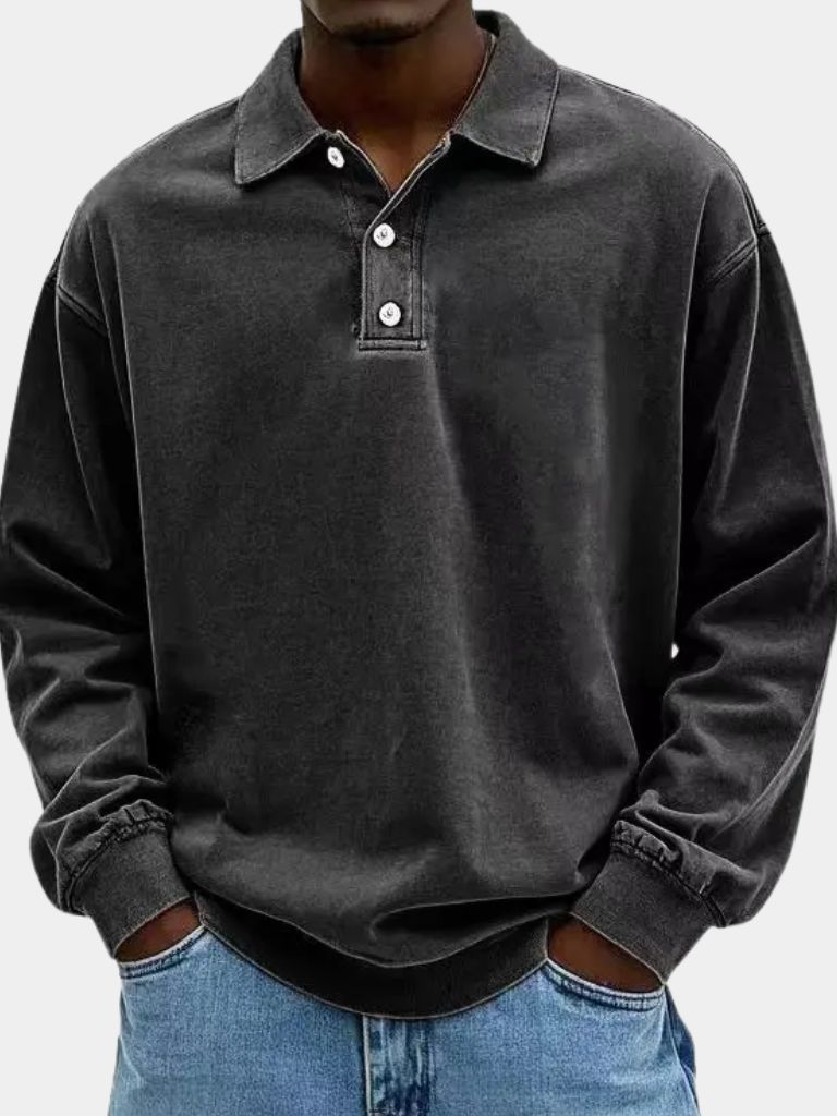 Canyon Mist Long Sleeve Polo Shirt – CAAYWORLD CAAYWORLD