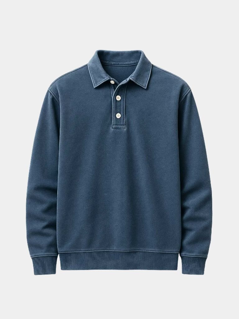 Canyon Mist Long Sleeve Polo Shirt – CAAYWORLD CAAYWORLD
