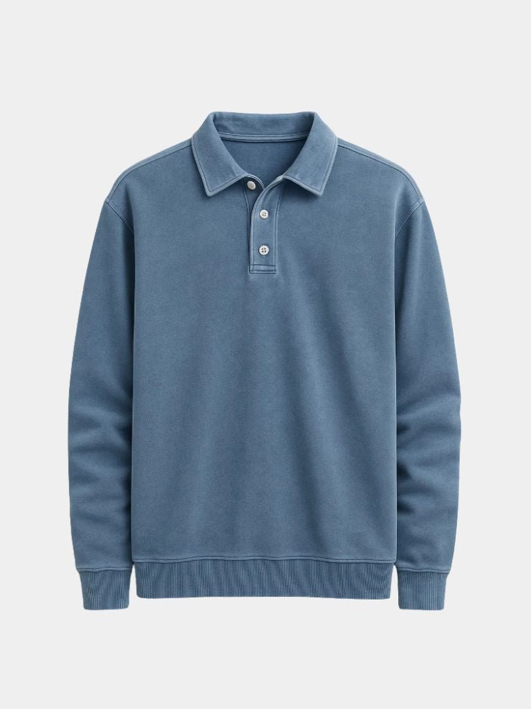 Canyon Mist Long Sleeve Polo Shirt – CAAYWORLD CAAYWORLD