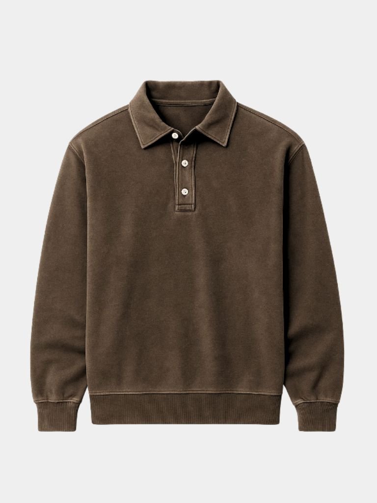 Canyon Mist Long Sleeve Polo Shirt – CAAYWORLD CAAYWORLD