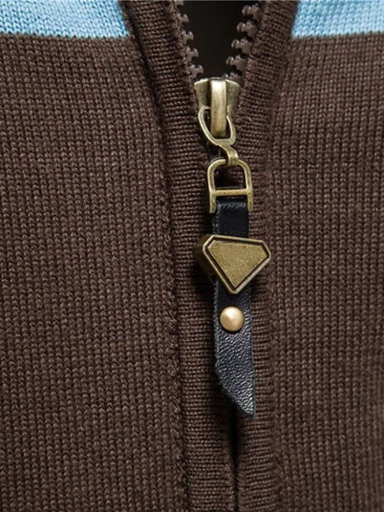 Cardigan Sweater Zipper Standing Collar Knitwear - CAAYWORLD CAAYWORLD