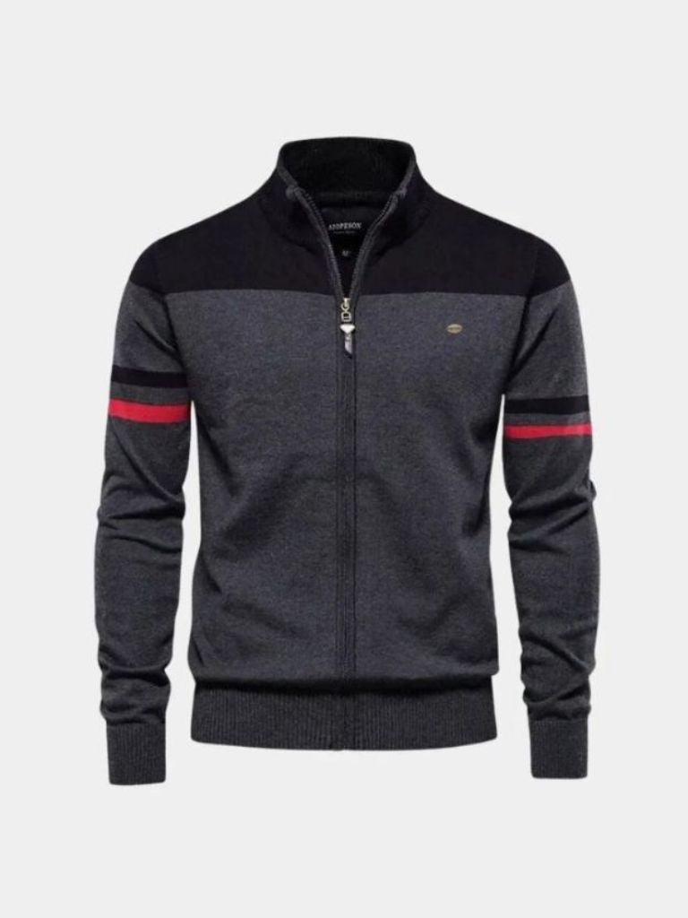Cardigan Sweater Zipper Standing Collar Knitwear - CAAYWORLD CAAYWORLD