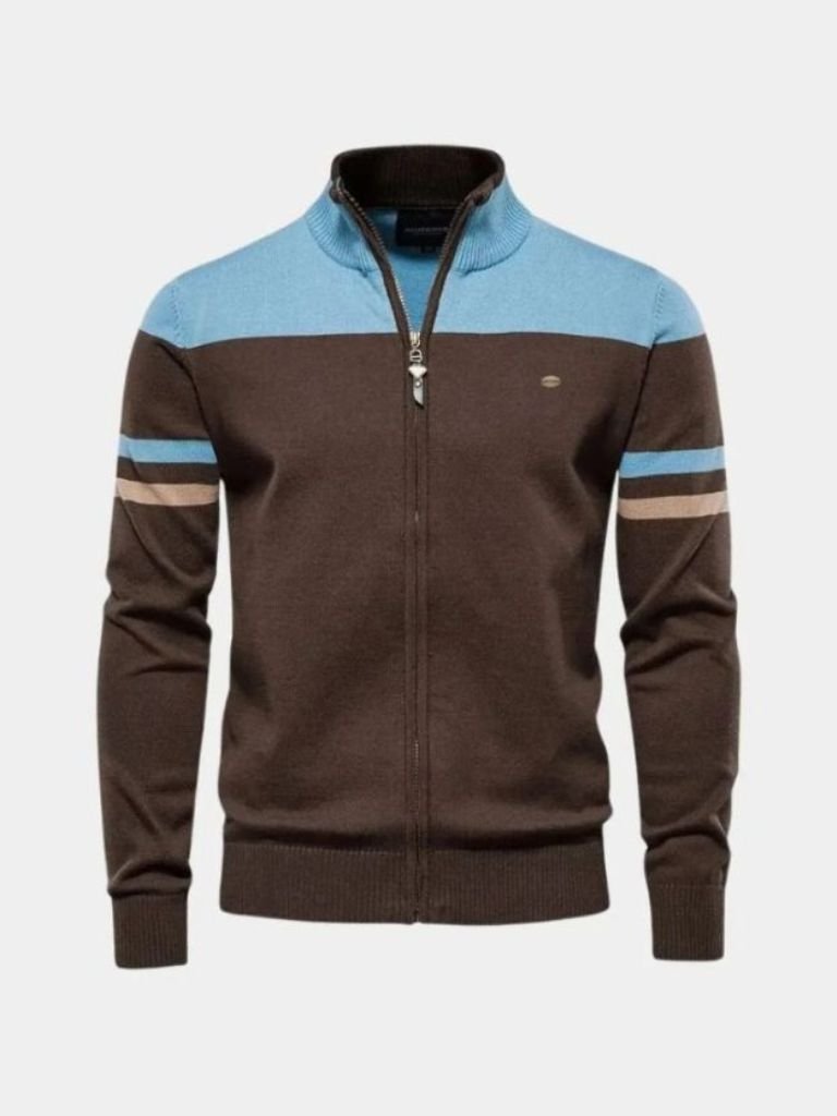 Cardigan Sweater Zipper Standing Collar Knitwear - CAAYWORLD CAAYWORLD
