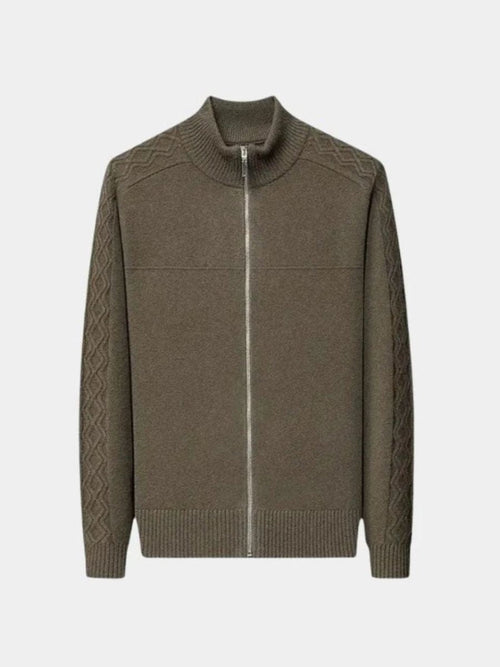 Cashmere Zip Sweater Knit Turtleneck - CAAYWORLD CAAYWORLD