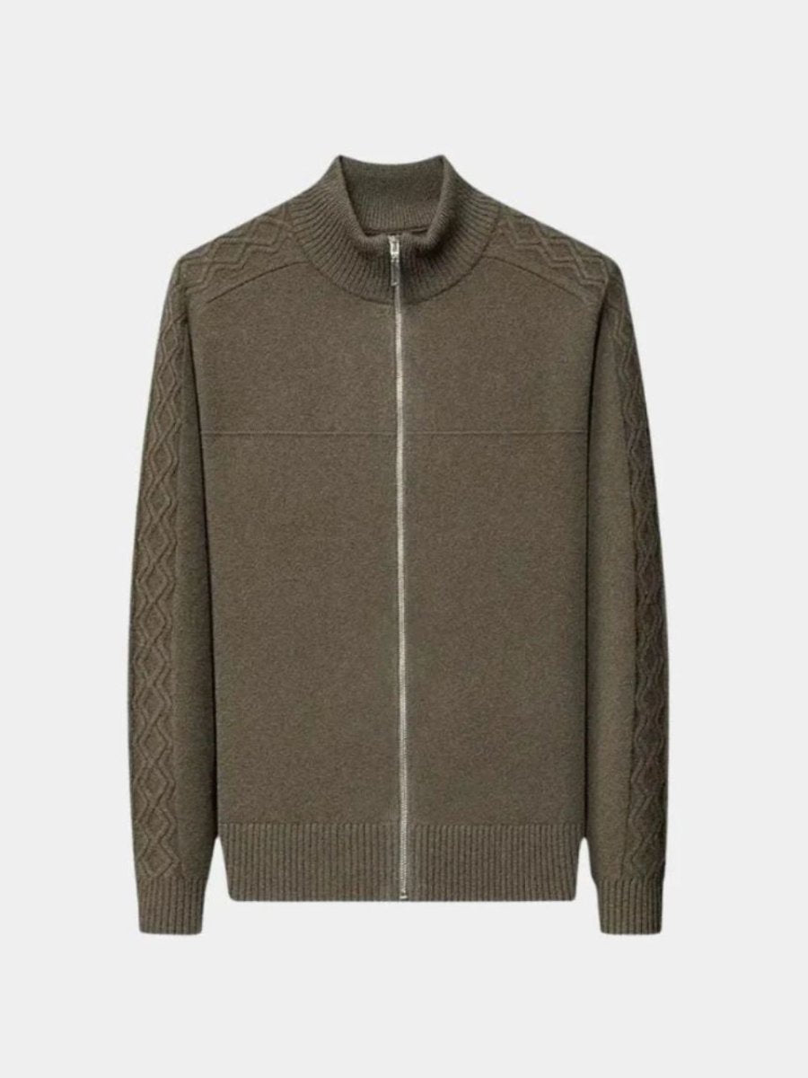 Cashmere Zip Sweater Knit Turtleneck - CAAYWORLD CAAYWORLD