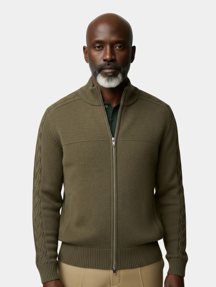 Cashmere Zip Sweater Knit Turtleneck - CAAYWORLD CAAYWORLD