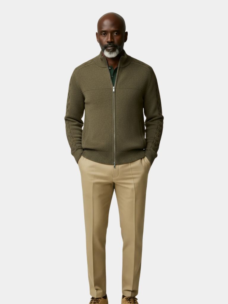 Cashmere Zip Sweater Knit Turtleneck - CAAYWORLD CAAYWORLD