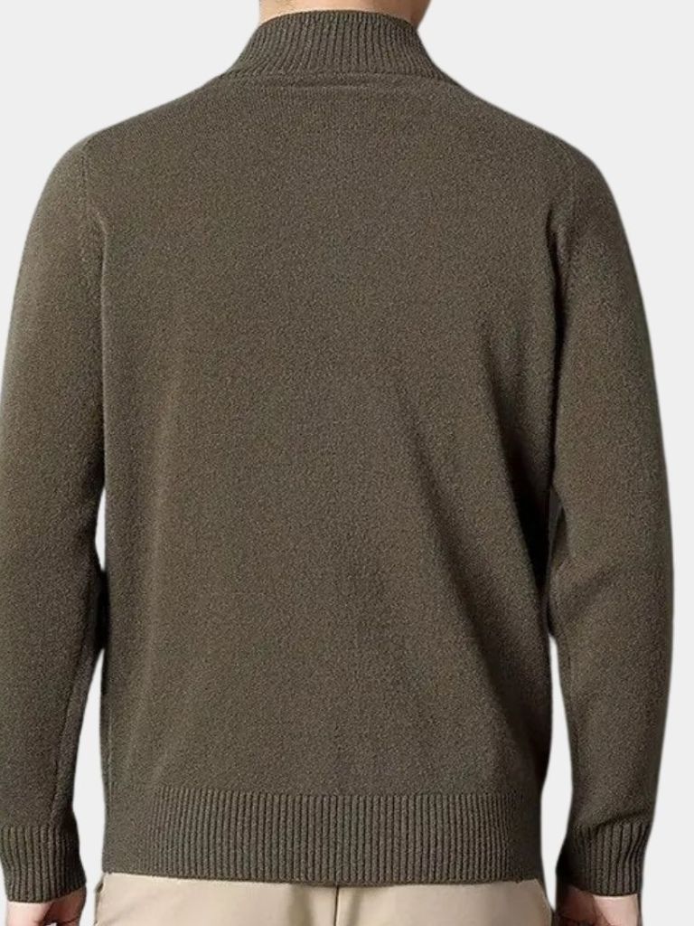 Cashmere Zip Sweater Knit Turtleneck - CAAYWORLD CAAYWORLD