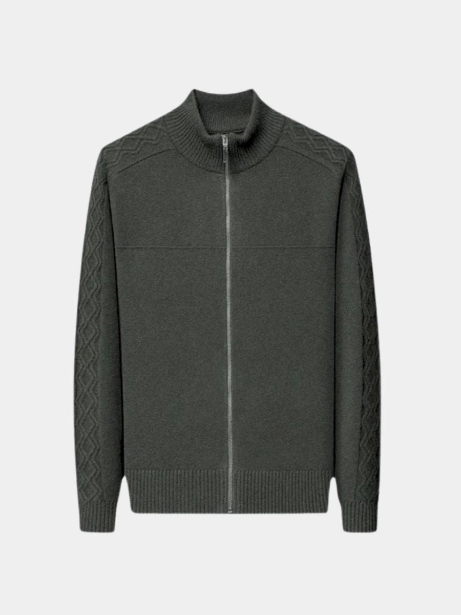 Cashmere Zip Sweater Knit Turtleneck - CAAYWORLD CAAYWORLD