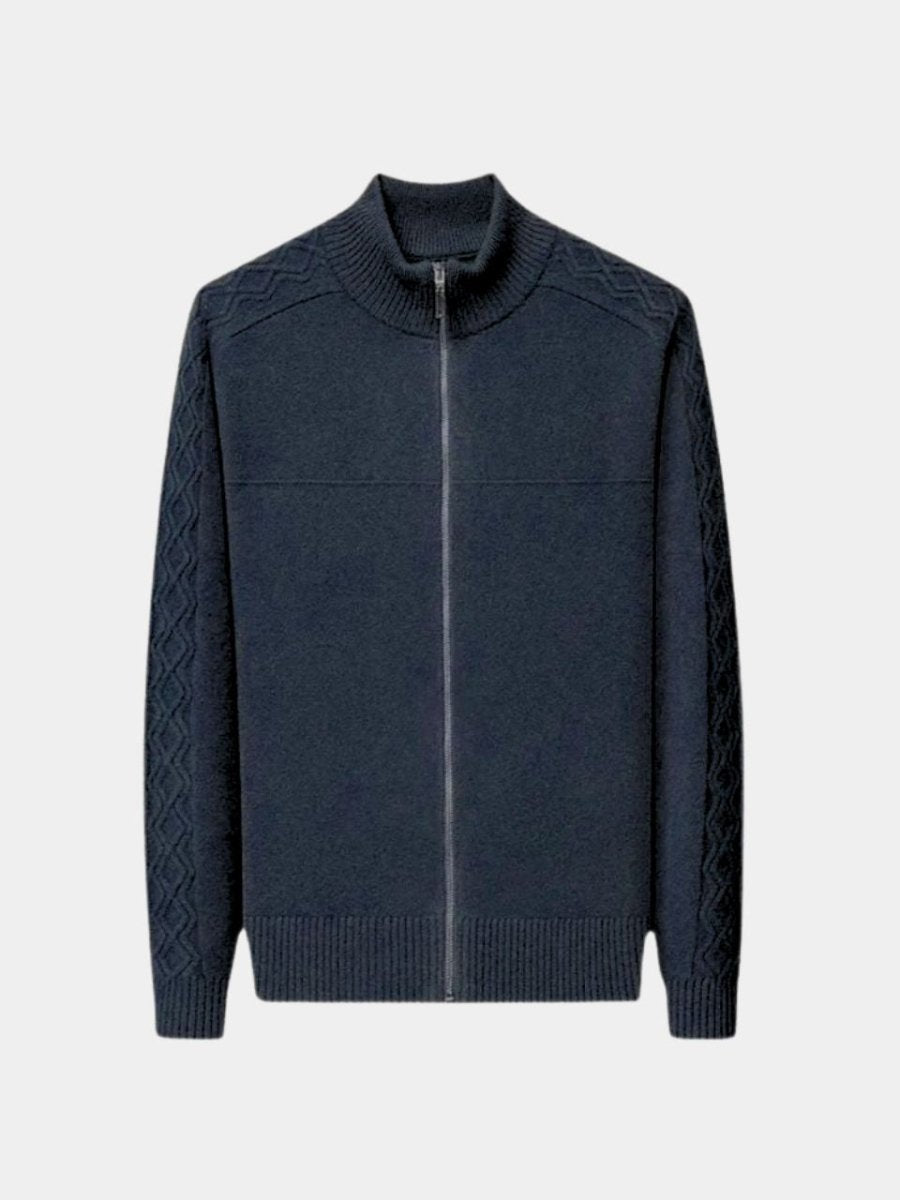Cashmere Zip Sweater Knit Turtleneck - CAAYWORLD CAAYWORLD