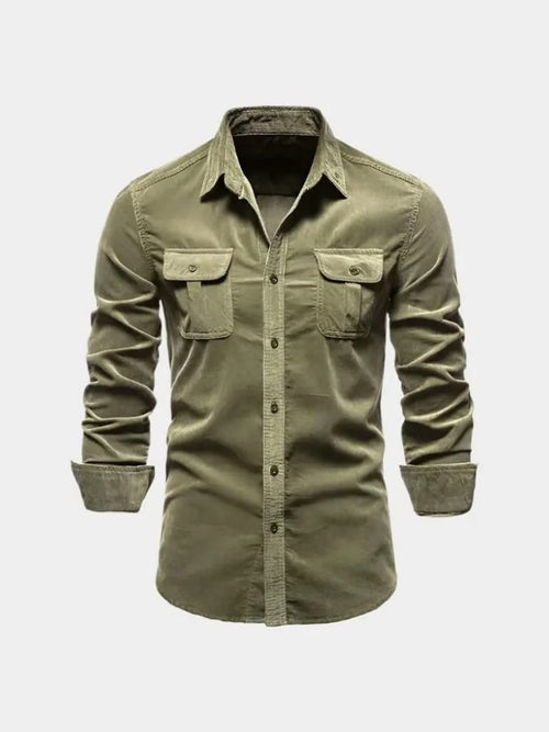 Casual Business Corduroy Shirt - CAAYWORLD CAAYWORLD