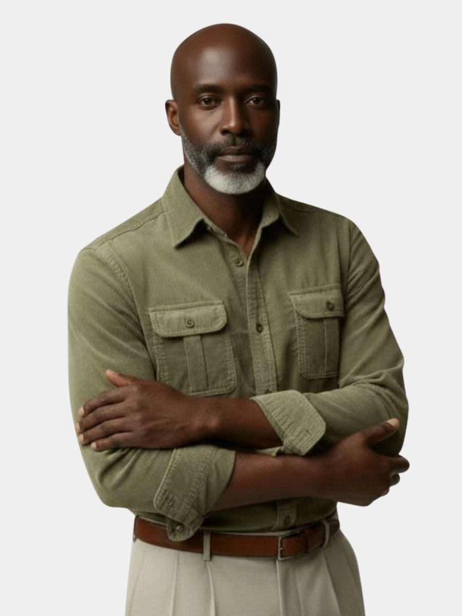 Casual Business Corduroy Shirt - CAAYWORLD CAAYWORLD