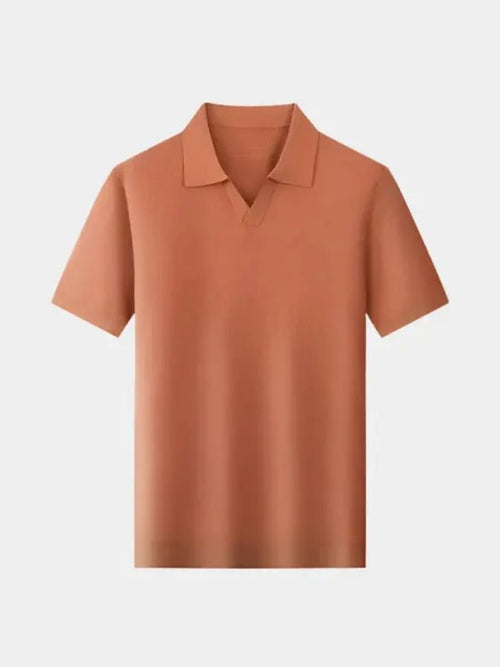 Casual Buttonless Knit Polo Shirt - CAAYWORLD CAAYWORLD