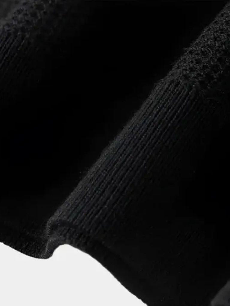 Casual Buttonless Knit Polo Shirt - CAAYWORLD CAAYWORLD