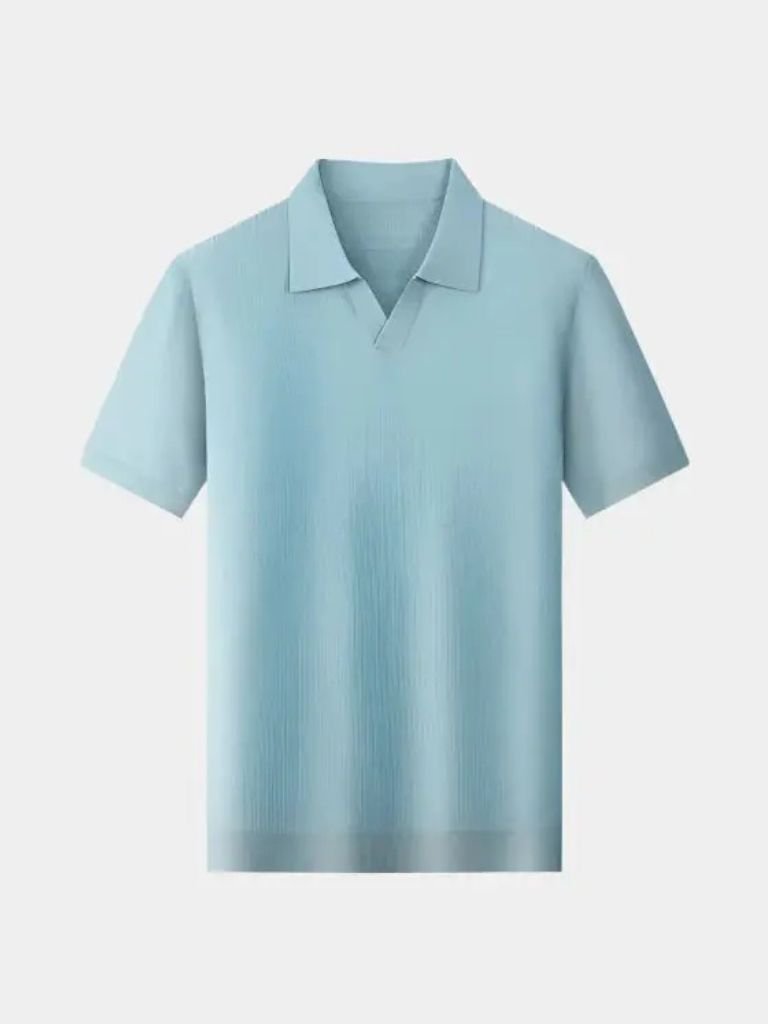 Casual Buttonless Knit Polo Shirt - CAAYWORLD CAAYWORLD
